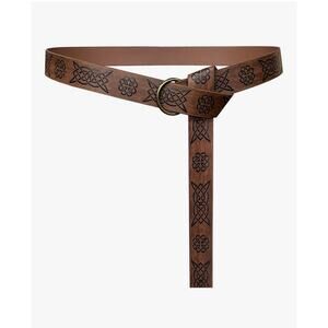 HiiFeuer Medieval Embossed O Ring Belt Faux Leather One Size NEW with tags 64"